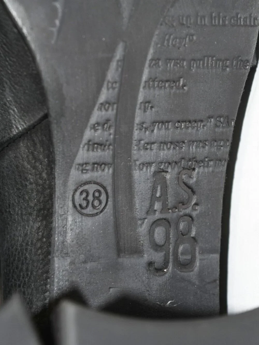 NEW $360 A.S.98 Maxwell HEEL BLACK LEATHER SANDAL BOOTIE BUCKLE 38 (DD19)